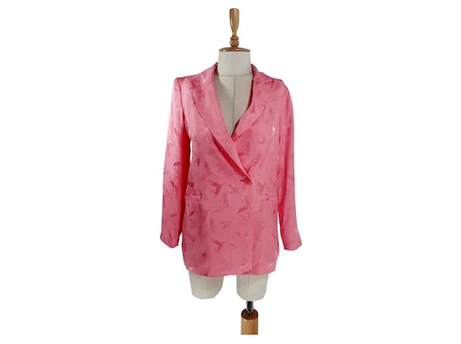 Maje Jackets Pink Viscose  ref.550208