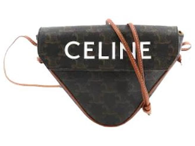 Céline Clutch-Taschen Braun Leder  ref.550430