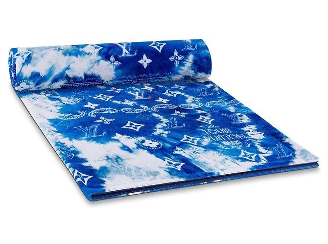 Telo mare Louis Vuitton Monogram Bandana Blu Cotone