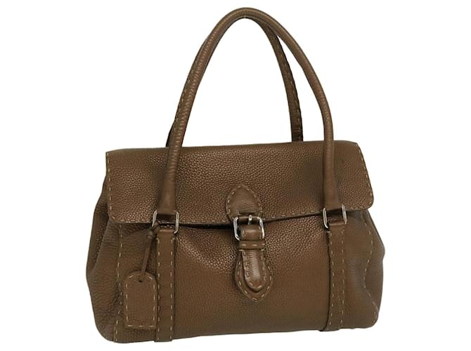 Fendi Selleria Brown Leather  ref.550572