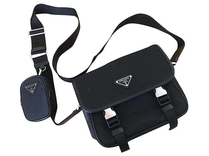 Prada Bags Briefcases Black Acrylic  ref.550610