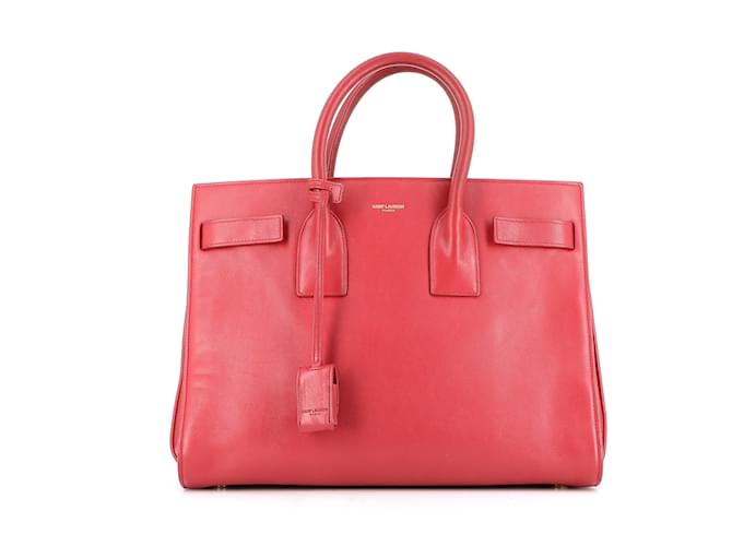 Saint Laurent Sac de jour Red Leather  ref.550676