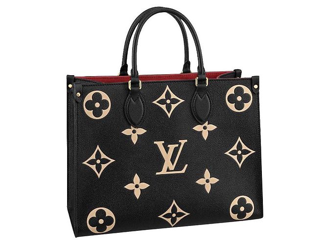 Louis Vuitton Onthego MM Preto Monogram Empreinte Couro