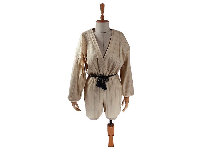 Mono Maje de lino elástico beige