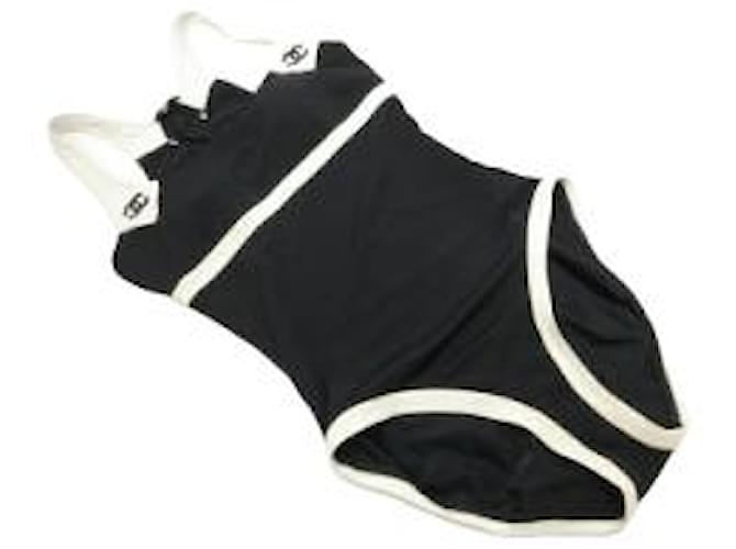 Chanel Swimwear Black White Nylon Polyurethane  ref.550930