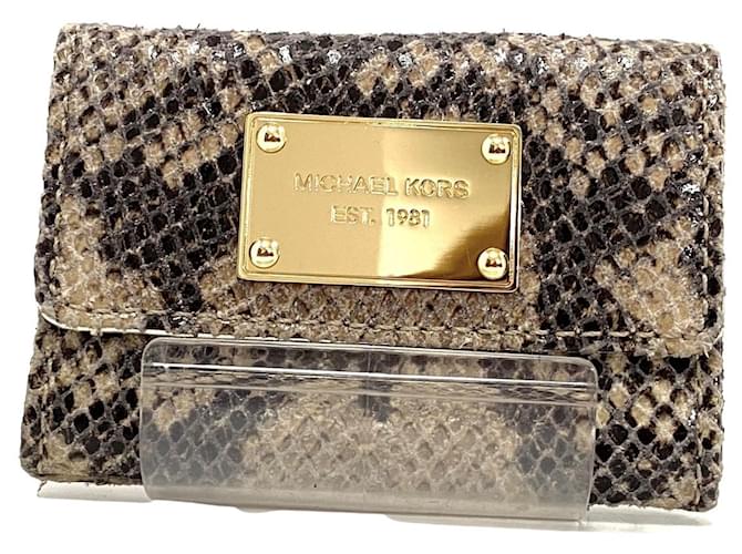 Michael Kors Billfold Wallet, Brown/Yellow 