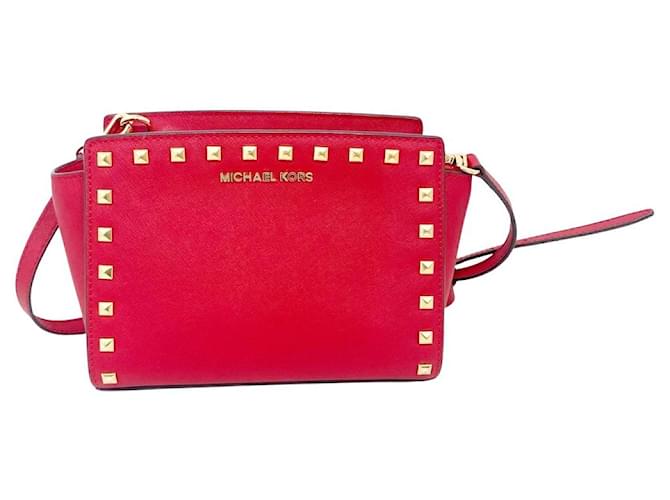 Michael Kors - Tomato Red Structured Selma Satchel – Current