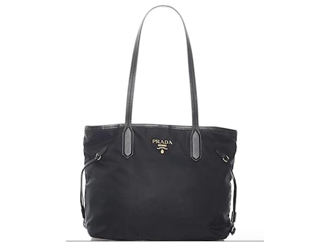 Saffiano PRADA Black Tessuto Tote Bag Very Good Condition / Large