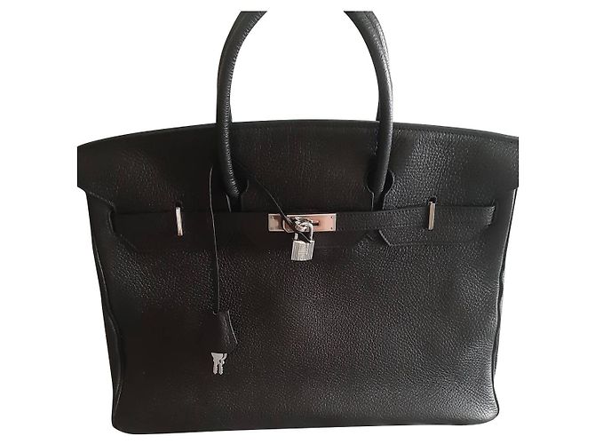 Hermès Birkin 40 Black Leather Handbag