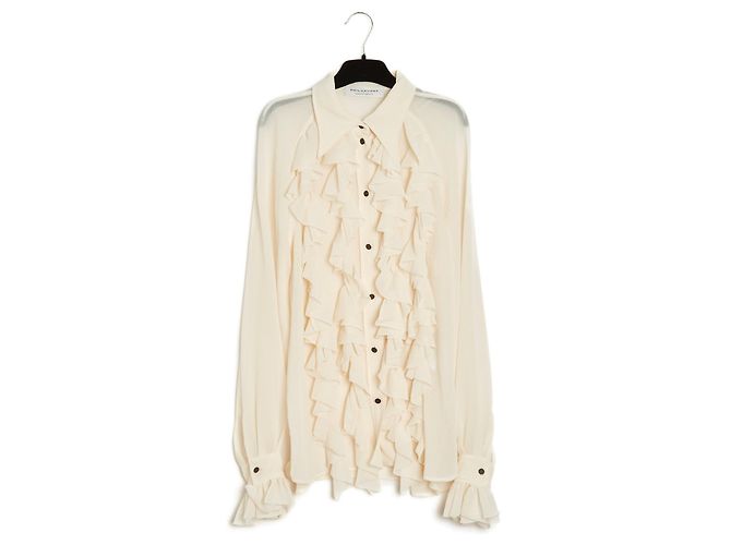 Philosophy di Lorenzo Serafini ELFENBEIN CREPE RÜSCHEN FR38 Roh