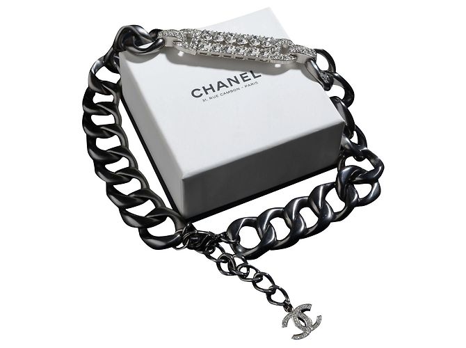 Excepcional collar pulsera Chanel Hardware de plata