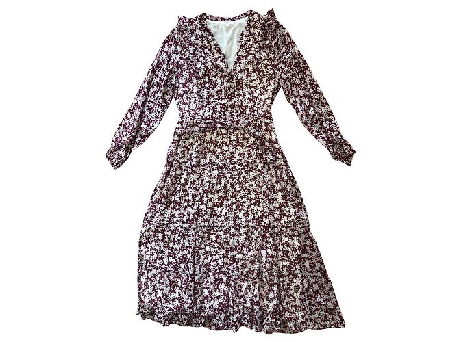 Vestido longo de gala CAROLL roxo escuro viscose