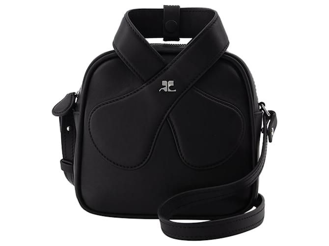 Courreges Loop Crossbody Bag in Black