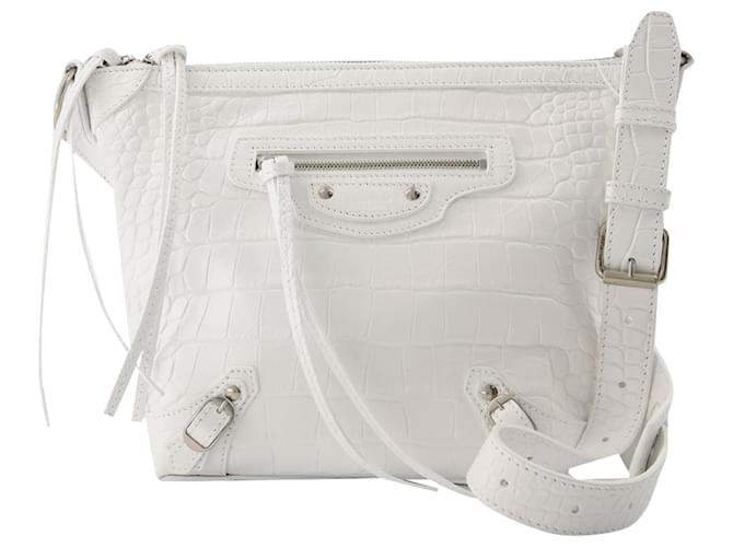 Day Balenciaga Neo Clássico Hobo X 9001 Bolsas e bolsas brancas ópticas Branco Couro  ref.551589