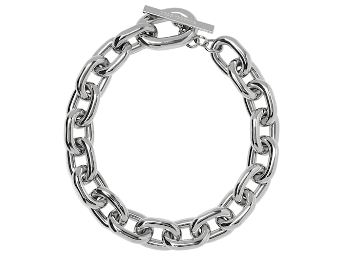 Paco Rabanne Xl Link Necklace in Silver Brass Silvery Metallic  ref.551623