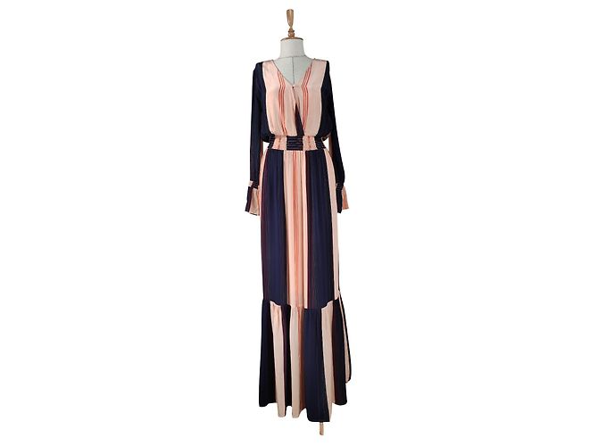 Autre Marque Vestido maxi de rayas Holzweiler Multicolor