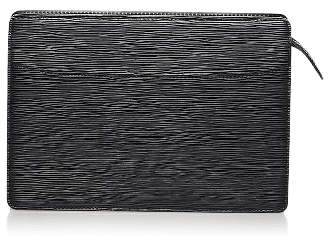 Louis Vuitton Black Epi Pochette Homme Leather  ref.551720