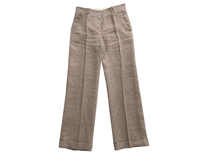 Kenzo Pants, leggings Light brown Linen  ref.551967