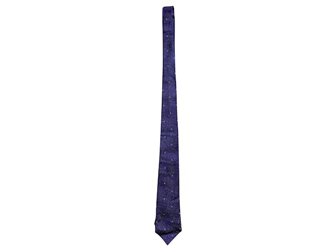 Cambon Chanel Krawatten Blau Seide  ref.552027