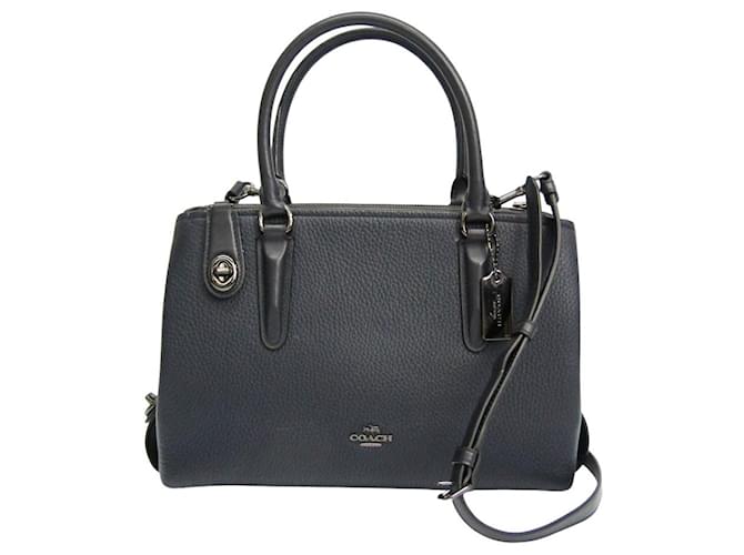 Authentic Navy Blue Coach Purse | Spacious and Stylish