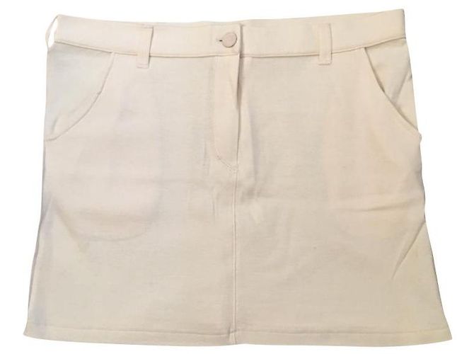 Minissaia Sonia Rykiel de algodão eggshell Fora de branco