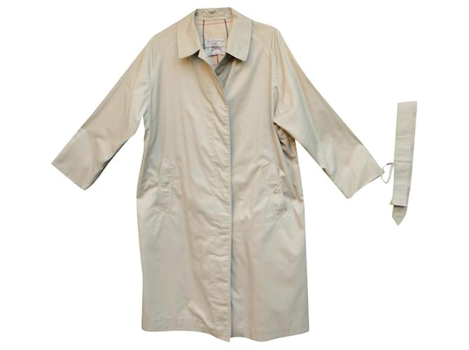 vintage Burberry raincoat 60's size 40 Beige Cotton Polyester  ref.552185