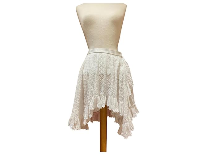 Isabel Marant Skirts White Cotton  ref.552205