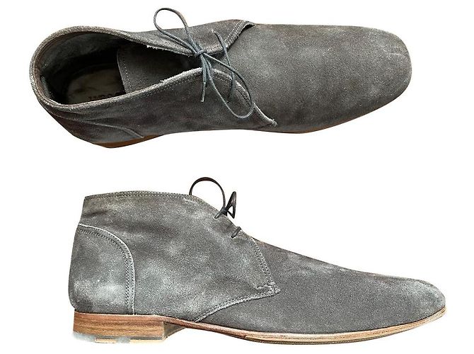 Heschung Desert Boots Grey Suede