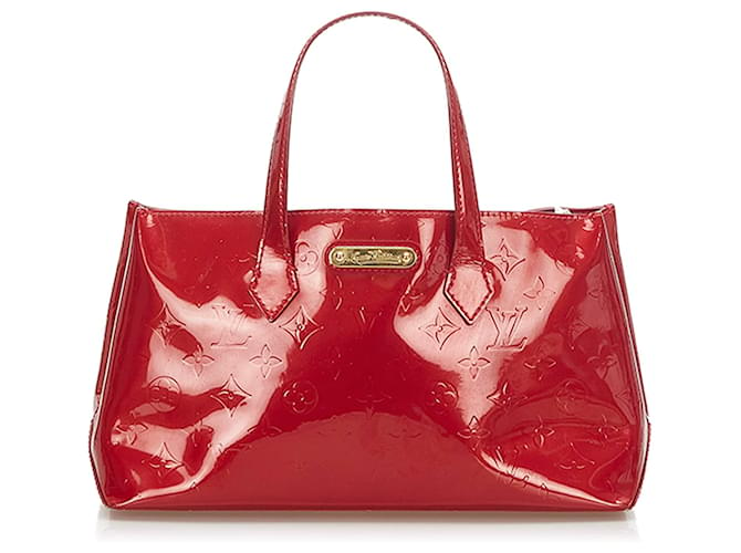 Louis Vuitton Rojo Vernis Wilshire PM Roja Cuero Charol  ref.552509