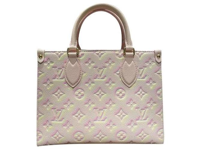 Louis Vuitton LV Onthego PM Stardust em couro rosa  ref.552869