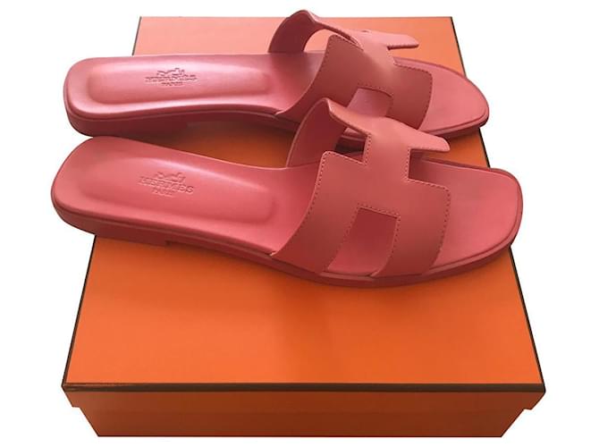 Hermès Oran Pink Leather  ref.552918