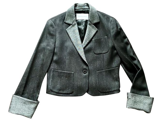 Viktor & Rolf Wool Jacket Black and Grey Dark grey