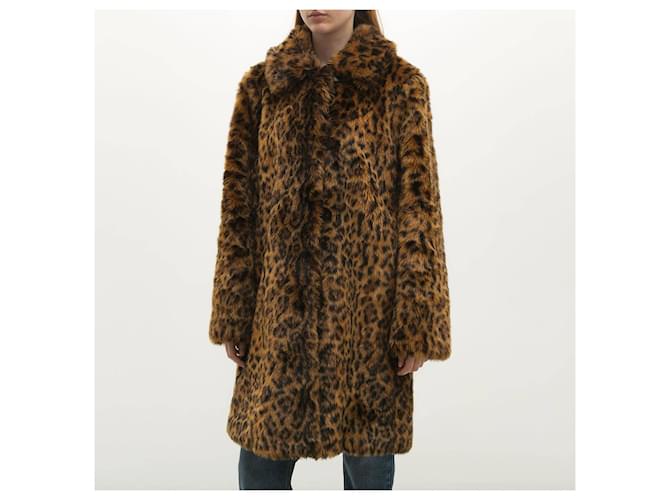 Jcrew faux fur leopard coat hotsell