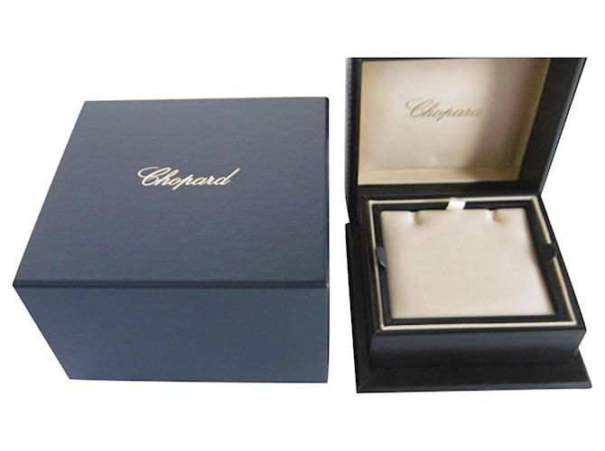 Chopard Ohrringe Box Inner Box und Outer Box Marineblau Leder  ref.553152