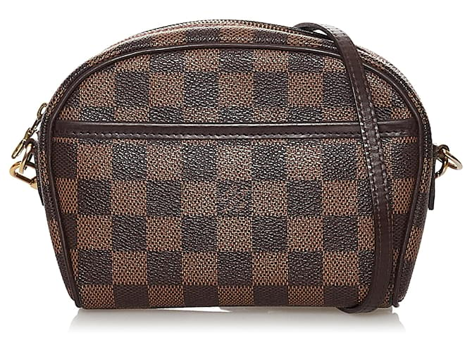 Louis Vuitton Brown Damier Ebene Ipanema Pochette Leather Cloth Pony-style  calfskin ref.553239 - Joli Closet