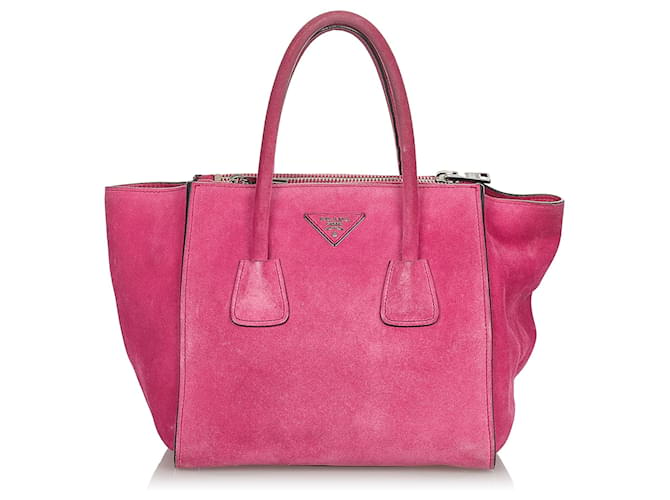 Leather mini bag Prada Pink in Leather - 40189658