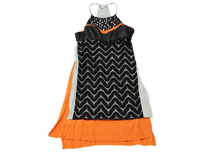 Diane Von Furstenberg Halterkleid aus mehrfarbigem Polyester Python drucken