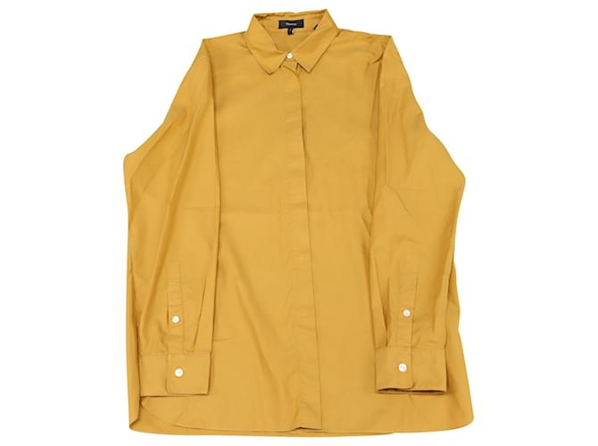 Theory Button Up Shirt in Yellow Cotton  ref.553427