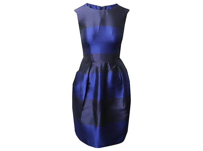Iris & Ink Shimmer Sleeveless Dress in Royal Blue Polyester  ref.553436