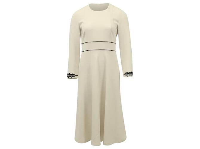 Max Mara Burberry Prorsum Degrade Lace Dress in Ombre White/Grey Triacetate Cream Synthetic  ref.553503