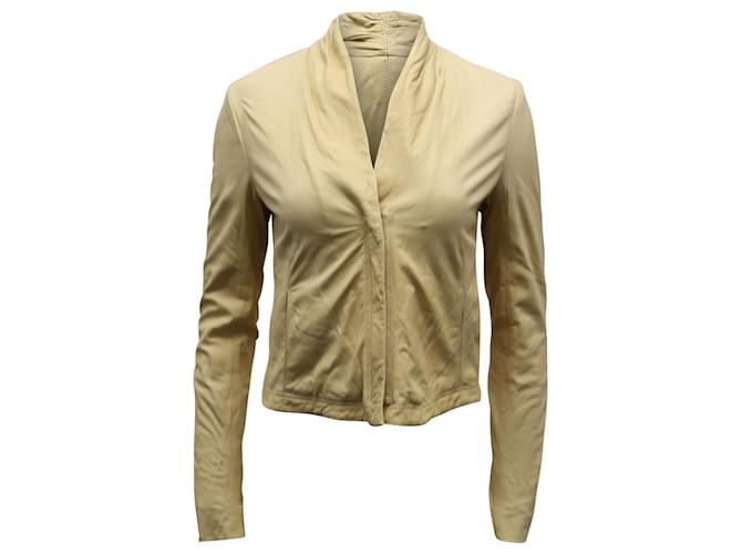 Giacca Theory Lavella in Pelle Beige  ref.553513
