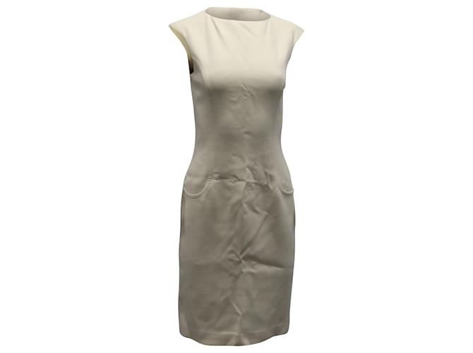 Michael Kors Cap Sleeve Dress in Cream Wool Beige  ref.553534