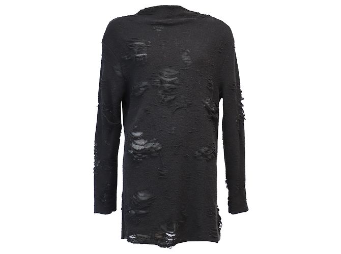 Vestido de Iro x Anja Rubik Iriza envejecido en algodón negro