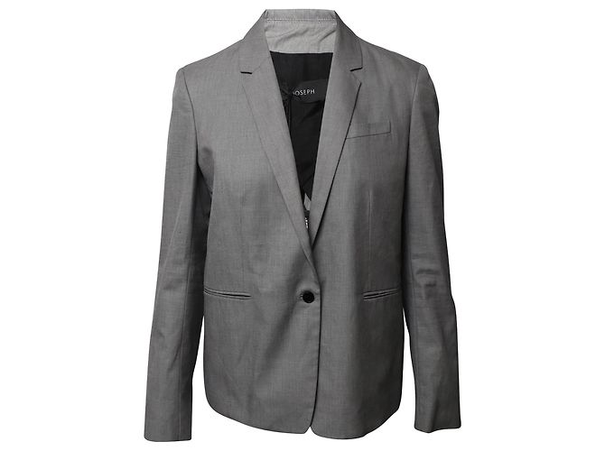 Joseph Blazer Peito Único em Algodão Cinza