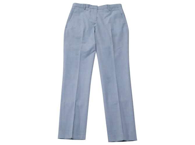 Theory Slim Fit Trousers in Blue Cotton   ref.553614