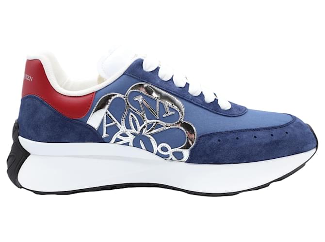 alexander mcqueen sneakers blue suede