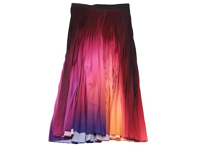 Mary Katrantzou Ombré Pleated Skirt in Multicolor Polyester Multiple colors  ref.553758
