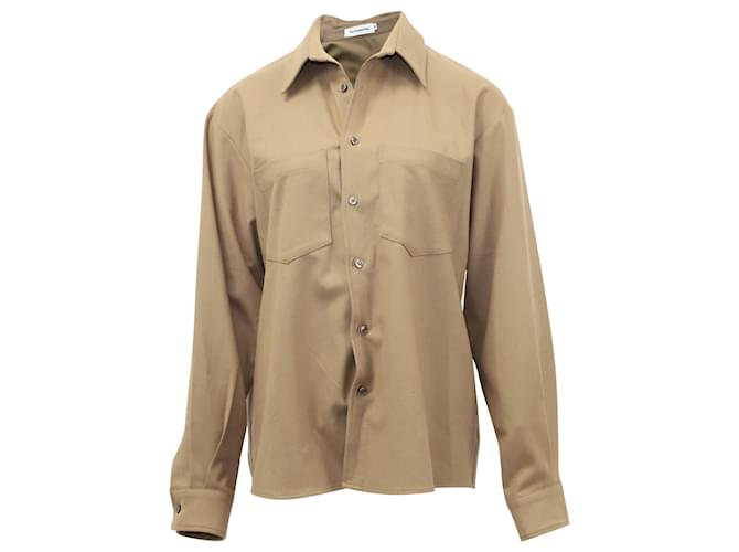 Autre Marque The Frankie Shop Heith Flanelle Shirt in Brown Polyester  ref.553769
