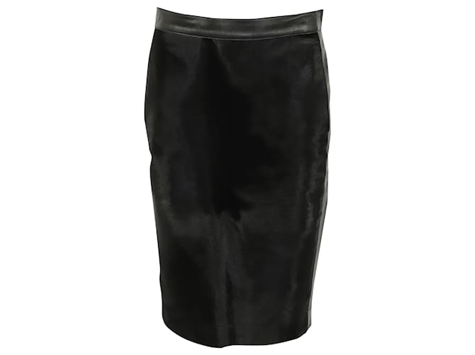 Iris & Ink Pencil Skirt in Black Leather  ref.553777