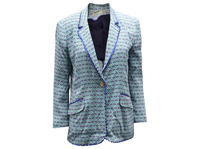 Diane Von Furstenberg Single Breasted Jacket in Multicolor Viscose Multiple colors Cellulose fibre  ref.553782